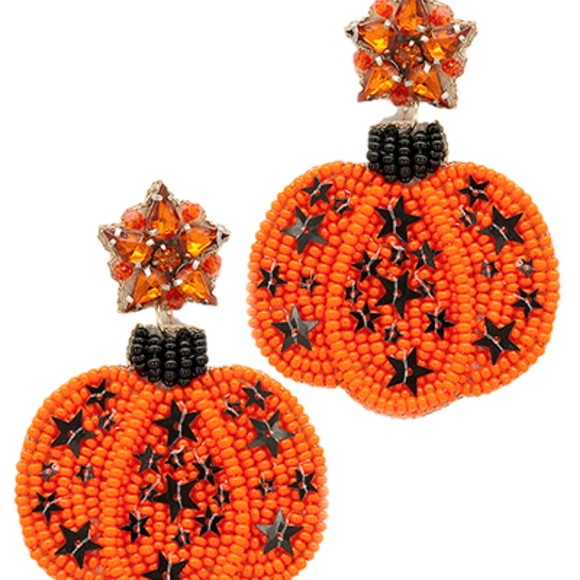 Halloween Star & Pumpkin Earrings - Picture 1 of 2
